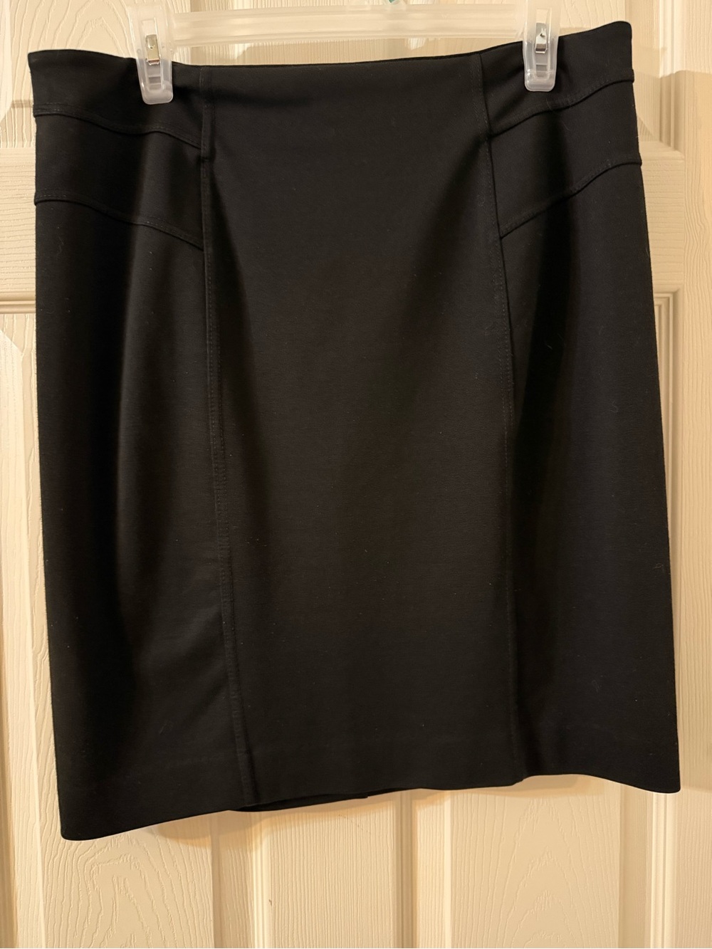 New York & Company Black Ponte Pencil Skirt